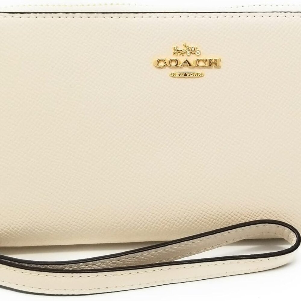 Coach Long Zip Around Wallet C3441 IMCHK Chalk